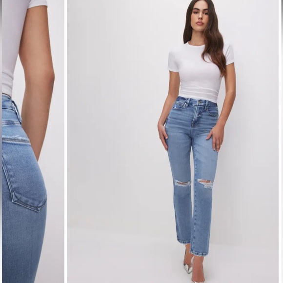 Good American Good Curve Straight Leg Jeans - Picture 5 of 9